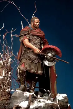 1/24 75 mm stari Rimski bojevnik stojalo z ščit Smolo slika Model kompleti Miniaturni gk Unassembly Unpainted