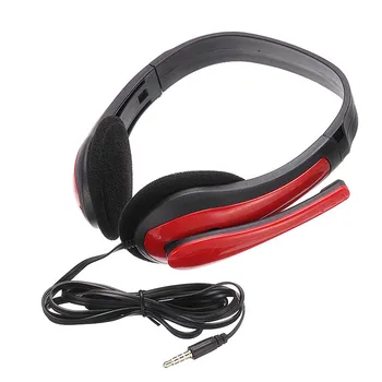 1 Kos Nove Rdeče 3.5 mm, Mikrofon Nastavljiv Glavo Žične Stereo Slušalke šumov Slušalke Za Računalnik, Prenosnik, Namizni