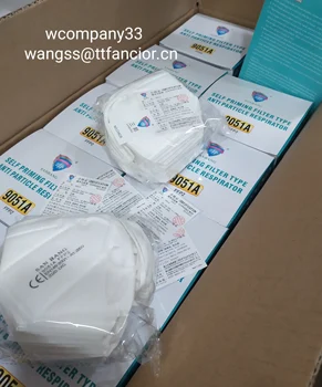 10 KOS Maske FFP2 Respirator s CE Certifikatom San Bang 9051A KN95 5-Plast za Večkratno uporabo Obraz, Usta Masko Previdnosti