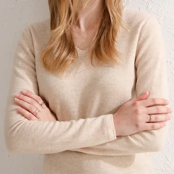100 volno jopica za ženske zimske proti-vrat mehko toplo polno kratkimi rokavi priložnostne eleganten modni pulover