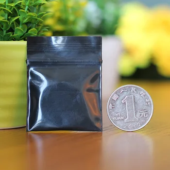 1000pcs/Veliko 4x5cm majhnosti Črno PE plastično vrečko Ziplock Zapira patentna zadrga Vrečka darilne vrečke Brezplačna Dostava