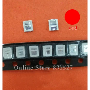 1000pcs/veliko LED lučka kroglice rdeče SMD 2835 ZA 0,2 W Super označite light-emitting diode