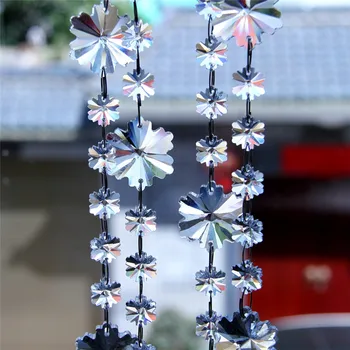 100Meters /Veliko Stekla, ki Visi Sklop Venci Kristalno Snežinka Kroglice Verige Za Božično Drevo svate, Dekoracijo