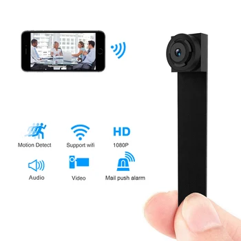 1080P Mini Wifi Kamera HD P2P TF Snemanje video posnetkov Snemanje Zaznavanje Gibanja daljinski upravljalnik z night vision Varnostne Kamere