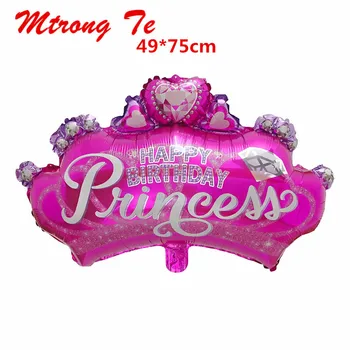 10pc 75*49 cm Diamond Princess Helij Balon Princesa Krono Folija Baloni Za Happy Birthday svate, Dekoracijo Globos