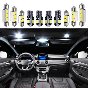 10pc x Napak Avtomobilske LED sijalke Notranje zadeve Branje dome Luči Komplet Za 2007-2011 2012 2013 2016 Fiat bravo 2 II MK2
