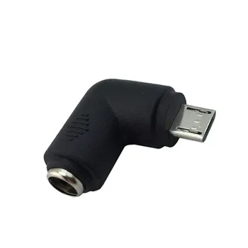 10pcs/lot 5.5x2.1 mm Priključek Mikro USB B 5P pravim Kotom Moški Moč Ac Priključka 5.5x2.1 Mikro usb za 90 stopinj Adapter
