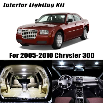 11PCs Canbus Napak Bela Led Notranjost Paket Kompleti Luči Za 2005-2010 Chrysler 300 300C Zemljevid Dome Žarnica registrske Tablice