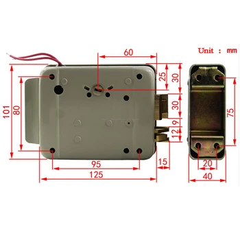 12V Električno zaklepanje vrat elektronski Ključ za zaklepanje valj uporabo z Vrati za izhod/Zvonec/Interkom/Digital zaklepanje/RFID Access control kit