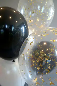 15pcs/veliko zlato konfeti 12 pearl black Latex balon z 18-inch zlato zvezdo poroko, rojstni dan dekor napihljivi zračni žogo