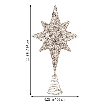 1Pc Božič Osem Opozoril Star Drevo Pokrivalo Božič Drevo Ornament (Champaign Zlato)