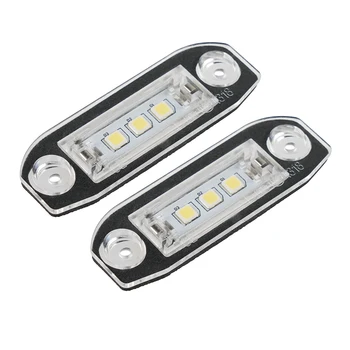 2 Kos Canbus Avtomobilske LED Zadnje registrske Tablice Light Bright White Število Lučka Zbora za Volvo S40 S60 S80 V50 V60 V70 Xc60 Xc70 Xc90