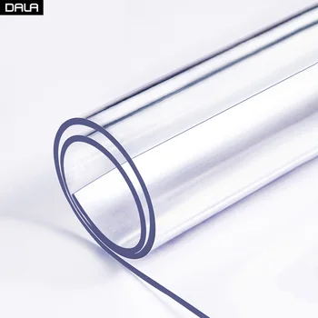 2 mm PVC Prt Nepremočljiva Oilproof Pravokotnik Namizni prt Pregledna Tabela Kritje Mat Mehka Stekla Krpe
