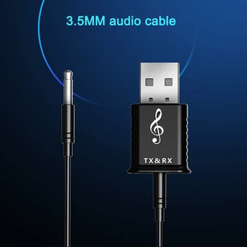 2 v 1 Audio Mini Sprejemnik Oddajnik 5.0 Bluetooth 3,5 mm Stereo AUX Bluetooth Oddajnik za Avto, PC, TV, Brezžični Adapter DU55