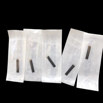 200pcs 0.18 mm Igla Black U Obliko Rezila 18 zatiči Strokovno Microblading Igle Za Stalno Microblading Vezenje Pero