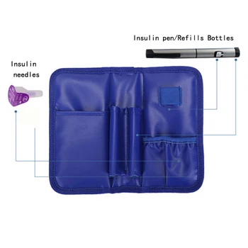 2016 Novi Apollo Prenosni Insulina Hladilnik Vrečko Diabetično Insulina Potovalna torbica Velikost:20*9*5 Pozno-model PU materiala Aluminijasto Folijo vrečko ledu
