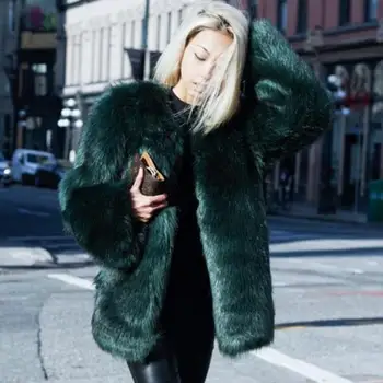 2020 pozimi moda za Ženske Puhasto Faux Kotlovec suknjič Jopiči Ponaredek Fur Coats Ženske Pozimi Topel Plašč Ženska Vrhnja oblačila