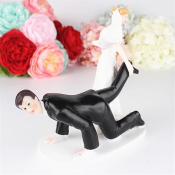 2020 Prihoda Romantično Poroko Neveste in Ženina Toppers Nekaj Figur Zveze Smešno Cake Pokrivalo za Poročno Dekoracijo Cupcake