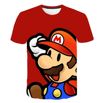 2020 Super Mario 3D Fantje risanka T shirt za Dekleta Najstnikov otroška t majica za Fante, Dekleta modni Otroci 3D t shirt Oblačila