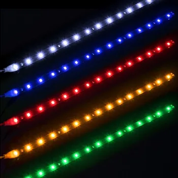 20Pcs LED Trakovi Luči 30 CM Nepremočljiva 3528 SMD Bar Za Avto Auto Dnevnih luči Dekoracija žarnice, Lepilni Trak
