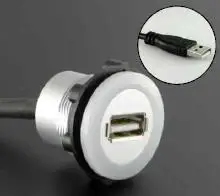 22 mm Plošča Vgrajena Tesnila Prižgane Luči USB2.0 Ženske A Moški A s svetlobo, z 60 cm napeljava