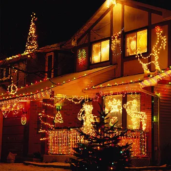 220V 9 Barvah LED Niz 10M 20M 30 M 50 M 100 M vodoodporna LED Božično Drevo Luči svate Vrt na Prostem Dekor Lučka