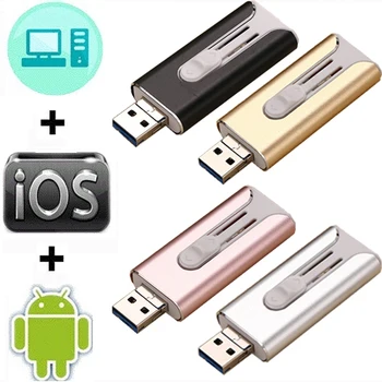 256gb USB ključek USB Pendrive za iPhone Xs Max X 8 7 6 iPad 16/32/64/128 GB, Memory Stick, USB Ključ MFi Pero pogon usb 3.0