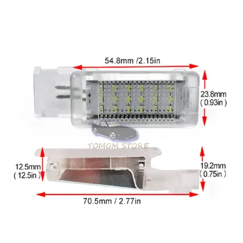 2pcs 18SMD LED z Dovoljenjem Luč za Audi A2 A3 A4 A5 A6 V5 V7 V8 Led Footwell Škatle za Rokavice Prostor za Prtljago Okrasitev Svetilke RDEČA