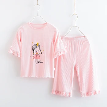 3-12 Let Otroci Dekleta Pižame Nastavite Morska Deklica Vzorec Modal Sleepwear Oblačila Otroci More