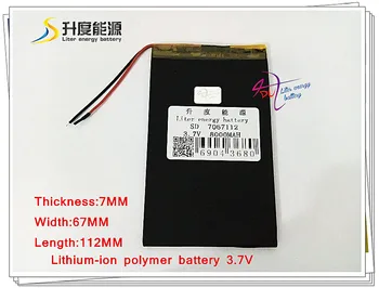 3,7 V 8000mAH 7067112 Polimer litij-ionska baterija / polnilnik za Litij-ionsko baterijo za NAPAJANJE BANKE;tablični računalnik,