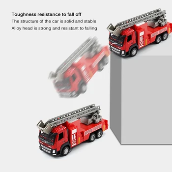 3 Kos Diecast gasilskega Zlitine Požar Tovornjak za Igrače Avtomobilov Mini Model Igrače Nastavite Avto Sili Vozila Požarno Reševanje za Otroke Boy