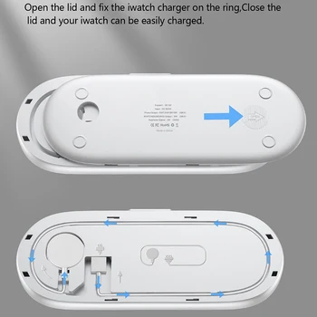 3 v 1 Qi Brezžični Polnilnik Pad Postaja 15W za iPhone 12 11 Pro Max Mini XR XS Max 8 za Apple ura iWatch 6 5 4 3 AirPods Pro