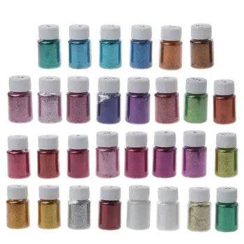 30 Barv 10g Smolo Litje Plesni Glitters Sequains Pigment Veliki Komplet Nakita DIY