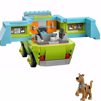 305pcs Skrivnost Stroj Avtobus Bela Scooby Doo Vrsto Stavbe, Bloki, Opeke, Igrače za Otroke