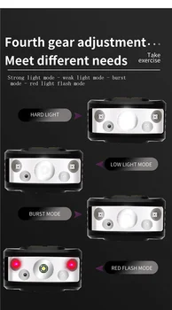 4000 Lumen Led Napajanja Senzorja Žaromet USB Polnilne Nepremočljiva Taktično Svetilko Dolgo Uporabo 18650 Baterije, za Kampiranje Svetla luč