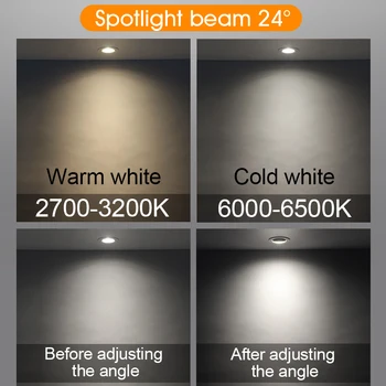 45° Nastavljiva LED Stropni Spot Luči 7W 12W 20W Led luči fixtur 220V Razsvetljave v Zaprtih prostorih za dnevno sobo, Kuhinjo LED Downlight