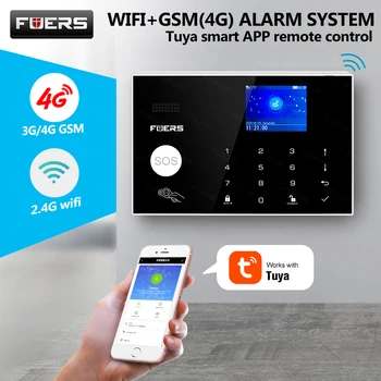 4G Wifi GSM alarmni sistemi Tuya Alexa varnost doma Alarm Sončne Fotoaparat tipkovnica Pametni Dom Protivlomnih Alarmnih SystemTuya Wifi kamera