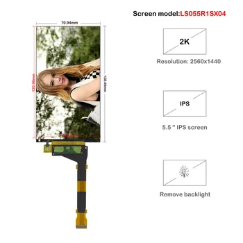 5.5 palčni 2K LCD Zaslon Za Oranžno 30 3D Tiskalnik Deli Komplet za svetlobno strjevanje lcd Elegoo mars Foton zaslon