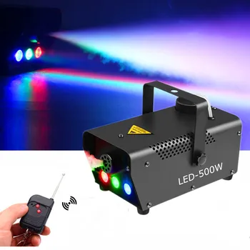 500W LED Dim Pralni /Brezžični Daljinski upravljalnik Meglo Stroj Z RGB LED Luči/Mini Fazi Dim Izmetalni /DJ Disco LED Fogger