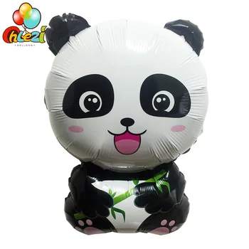 50pcs/veliko Risanka Panda Folija Baloni Happy Birthday party dekoracijo otroci napihljive Igrače Kitajska Panda Globos Otrok Balon