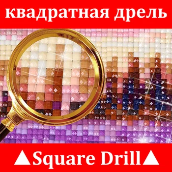 5D DIY Diamond Vezenje Purple Rose Diamond Slikarstvo Navzkrižno Šiv Nosorogovo Mozaični Okras KBL