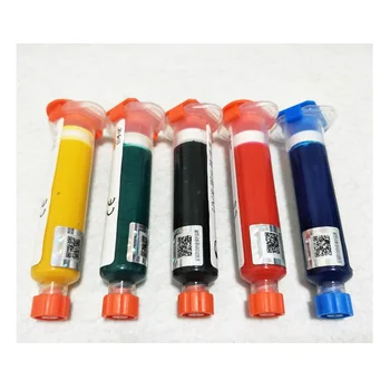 5pcs 5 barvo 10CC UV Ozdravljiv, na primer s spajkanjem VUH900 Spajkanje Upreti Zaščito Spajkalne Paste Pretokom olja+ Za BGA PCB Vezje