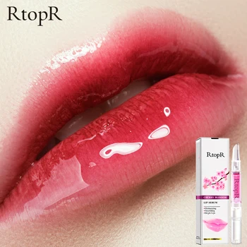5pcs Sakura Ustnice Bistvu Anti-Suho Crack Piling Popravila Zmanjšanje Ustnice Fine Linije Bistvo Vlažilni Kozmetični sredstvo za Nego Ustnic 3ml