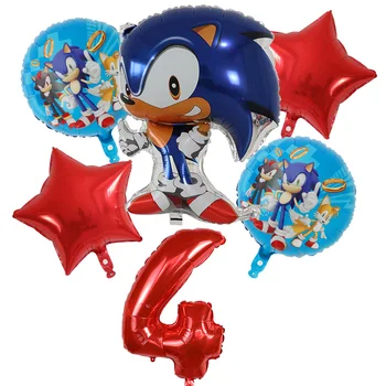 6pcs/veliko Jež Stranka Baloni Super Junaka Sonic 30inch Številko Folija Balon Otroci Rojstni dan Baby Tuš Dekor Globos