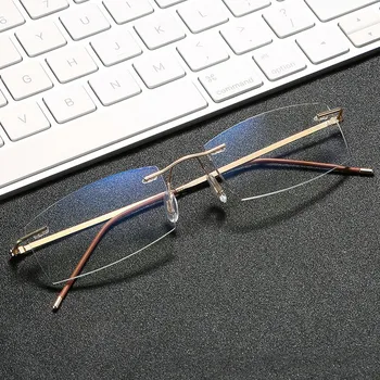 Ahora Ultralahkih brez okvirjev Anti Modra Svetloba Obravnavi Očala Zlitine Poslovnih Presbyopia Očala Daljnovidnost Očala+1.0+4.0