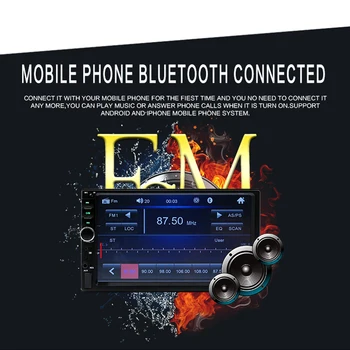 AMPrime 2 din avtoradio HD zaslon na dotik podporo Ogledalo Povezavo Bluetooth, USB, FM SDwith Volan nadzor