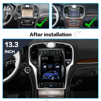 Android 9 64 4G Tesla slog navpično melišča Avto, GPS Navigacija Za Chrysler 300C 2013+ glavna enota Multimedijski predvajalnik, radio, diktafon