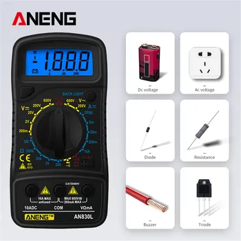 ANENG XL830L Digitalni Multimeter EsrMeter Izpraševalec Avtomobilske Električne Dmm Tranzistor Žep Tester Merilnik, Merilnik Kapacitivnosti