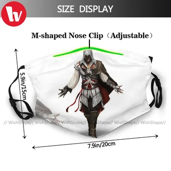 Assassins Creed Masko Uniques Sublimacija Moda Za Odrasle Poliester Obraza Usta Maske Z Filtri