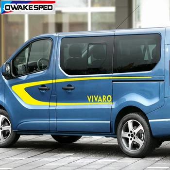 Avto Telo Dekor Nalepke Za Opel Vivaro-2020 DIY Vinilne Nalepke Auto Vrata Obeh Strani Šport Stripes Styling Nalepke